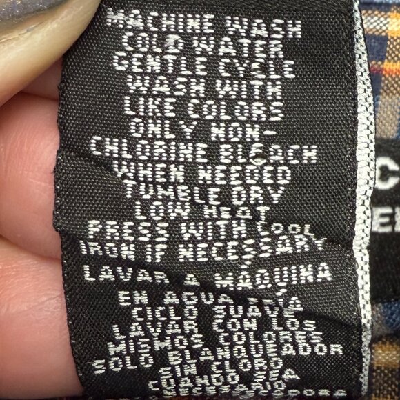 VINTAGE 90's Men's RALPH LAUREN Plaid Button Down Oxford Shirt | Size M - Picture 6 of 6